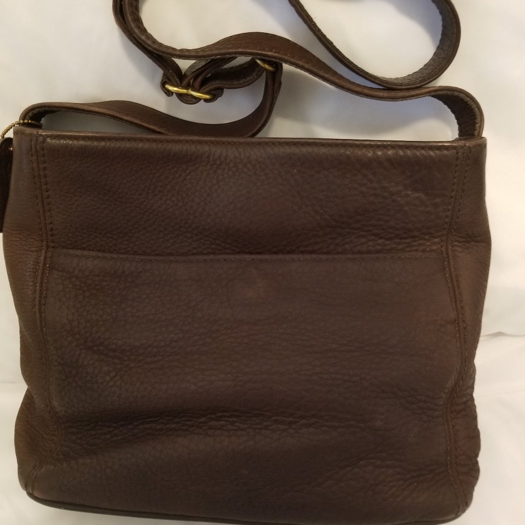Authentic Vintage Coach Chocolate Brown Leather Sonoma Crossbody Purse 4949 1990